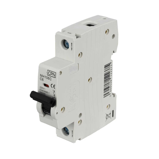 Cudis 6A Single Pole 10kA C Curve MCB