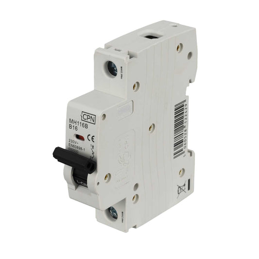 Cudis 16A Single Pole 10kA B Curve MCB