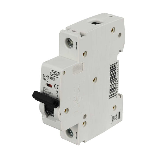 Cudis 40A Single Pole 10kA B Curve MCB
