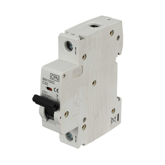 Cudis 50A Single Pole 10kA C Curve MCB
