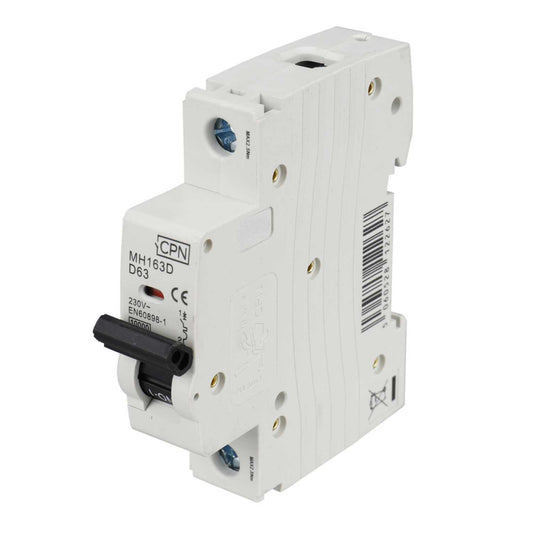 Cudis 63A Single Pole 10kA D Curve MCB