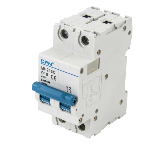 Cudis 16A Double Pole 10kA C Curve MCB