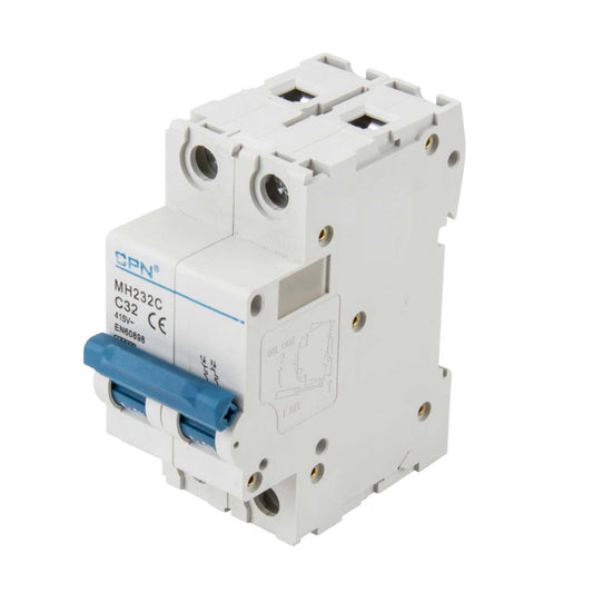 Cudis 32A Double Pole 10kA C Curve MCB