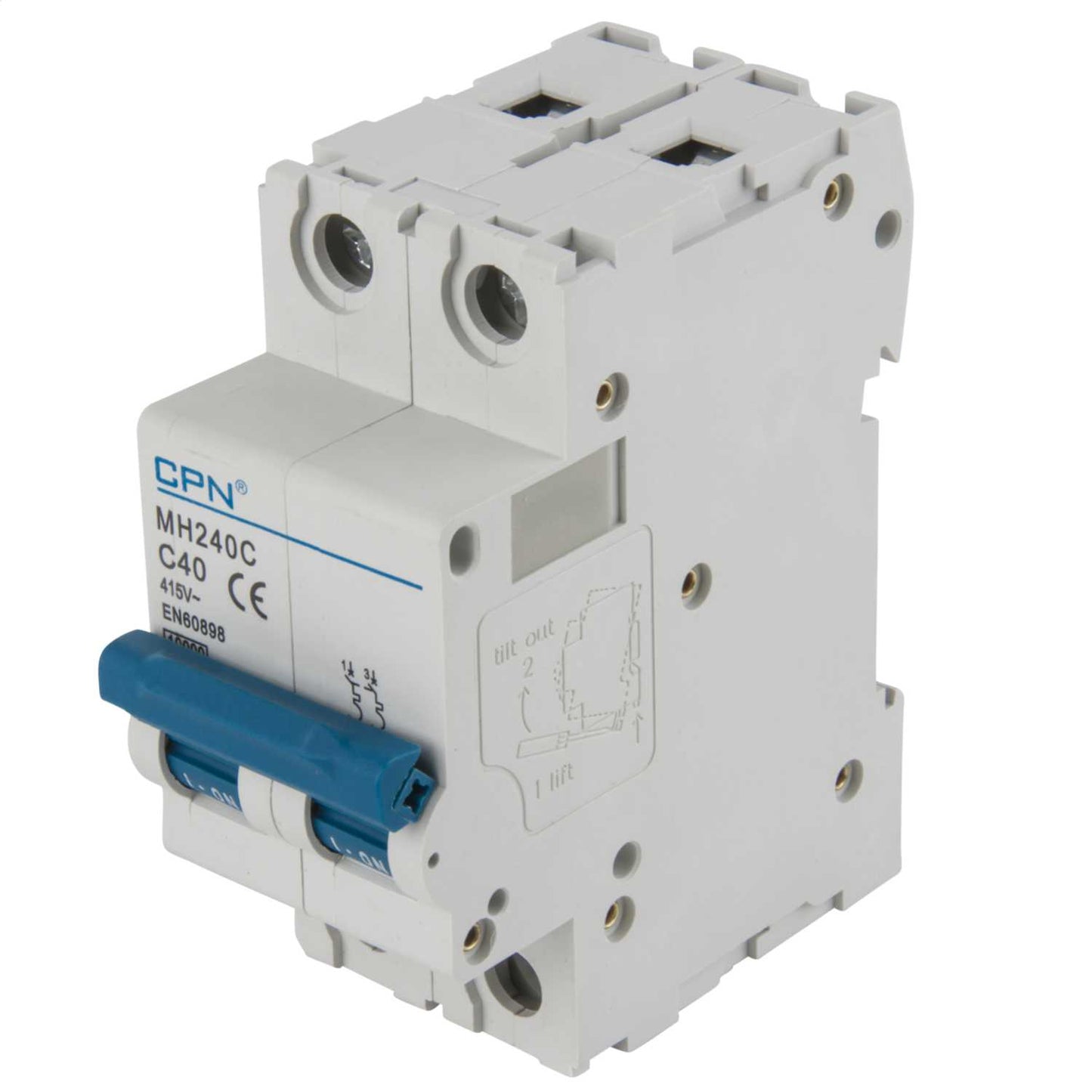 Cudis 40A Double Pole 10kA C Curve MCB