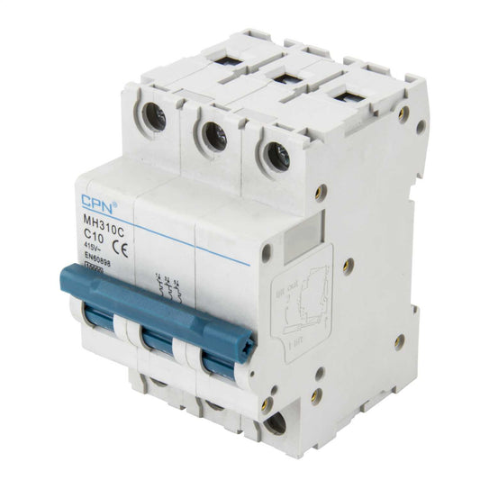 Cudis 10A Triple Pole 10kA C Curve MCB