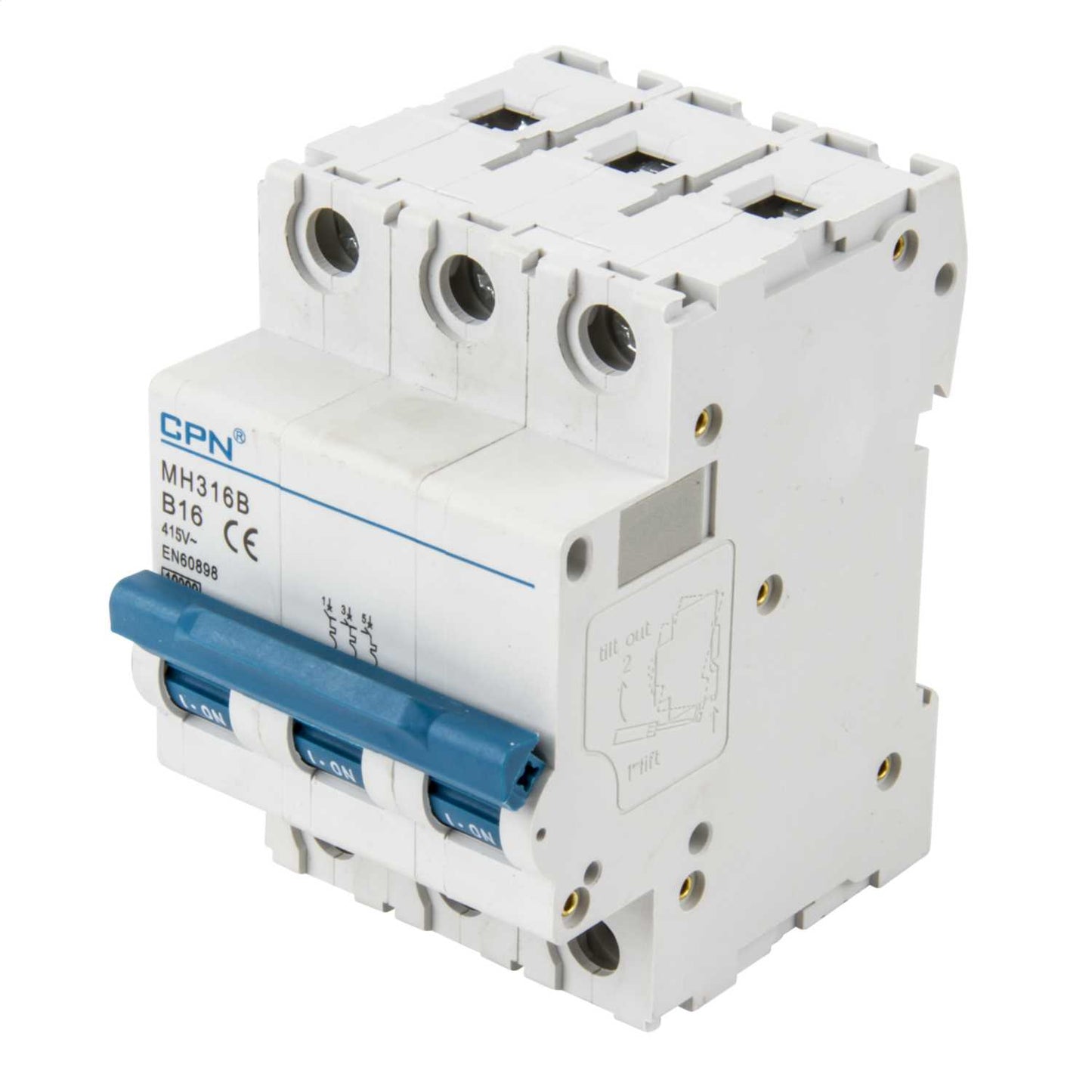 Cudis 16A Triple Pole 10kA B Curve MCB