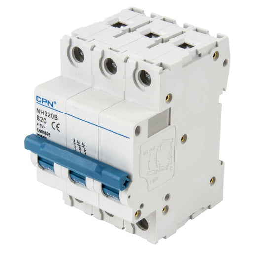 Cudis 20A Triple Pole 10kA B Curve MCB