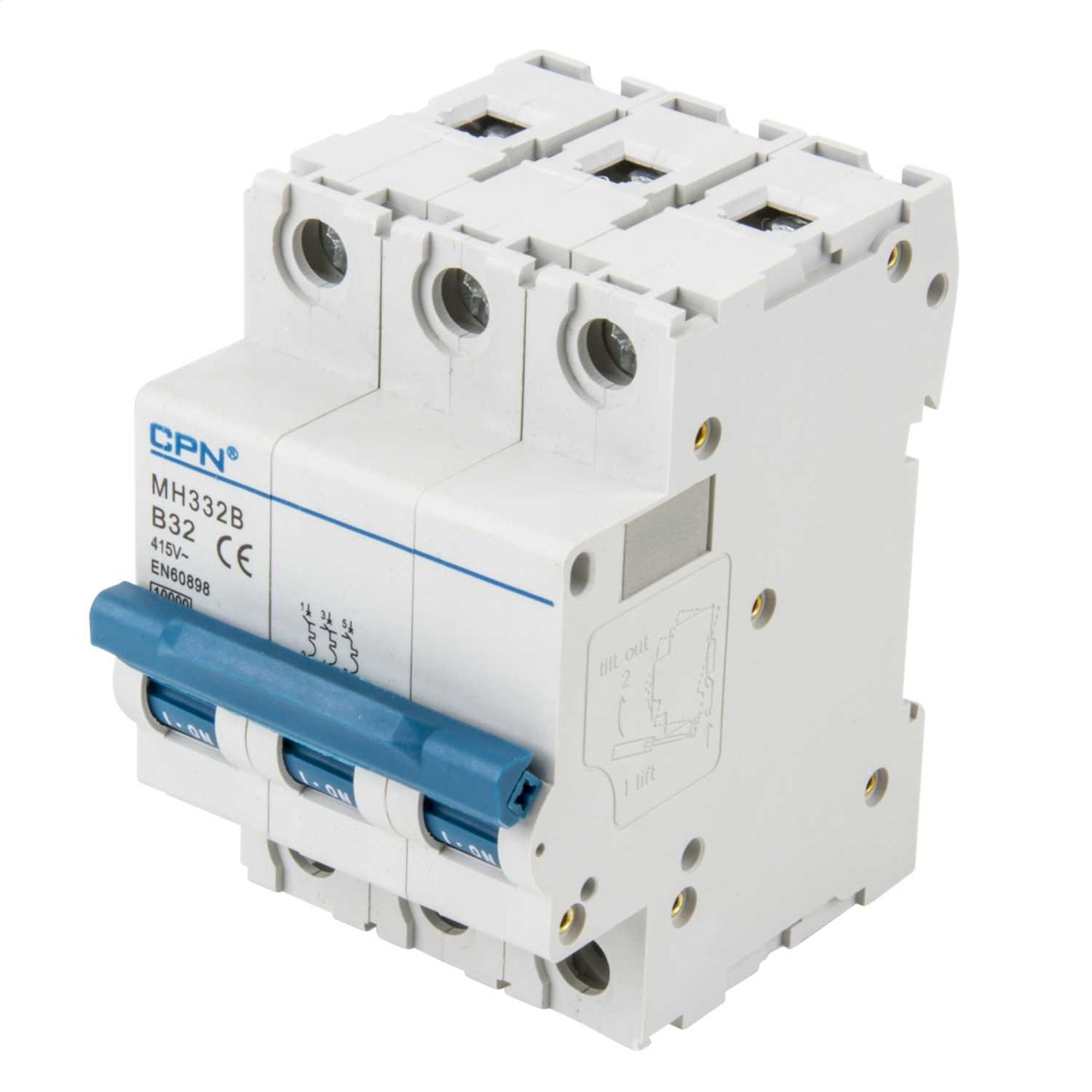 Cudis 32A Triple Pole 10kA B Curve MCB