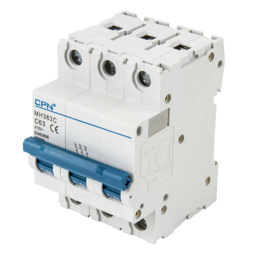 Cudis 63A Triple Pole 10kA C Curve MCB