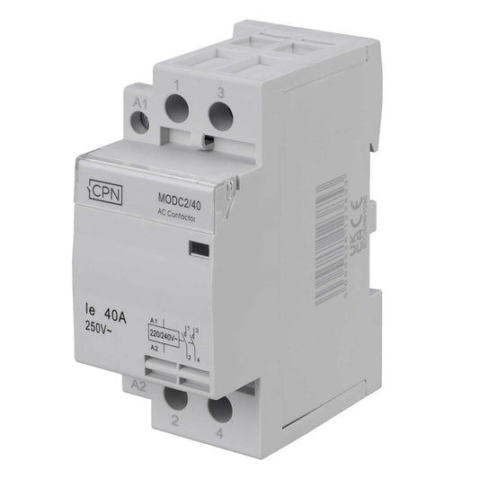 Cudis 40A 8.4kW 2 Pole 2 Module Contactor 2 NO Contacts