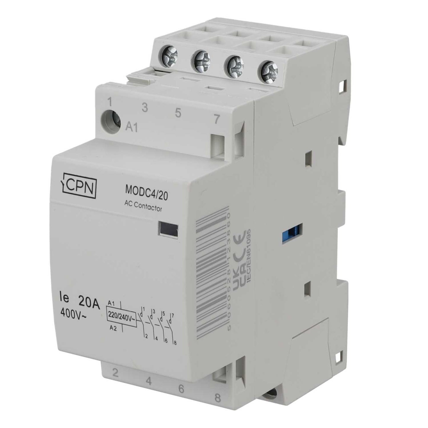 Cudis 20A 4 Pole 4 Module Contactor 4 NO Contacts
