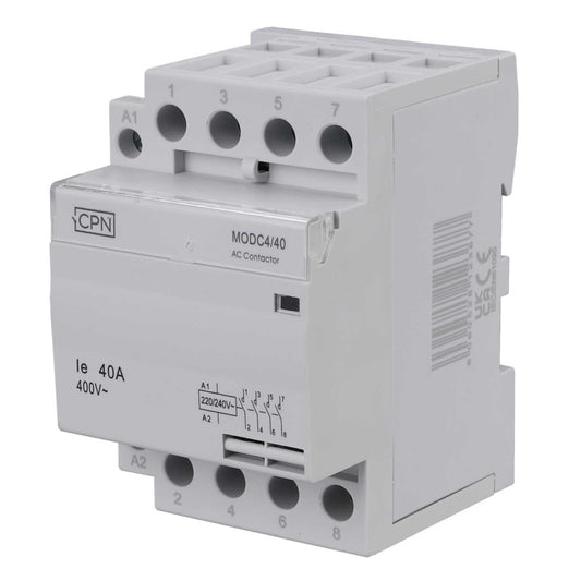 Cudis 40A 4 Pole 4 Module Contactor 4 NO Contacts