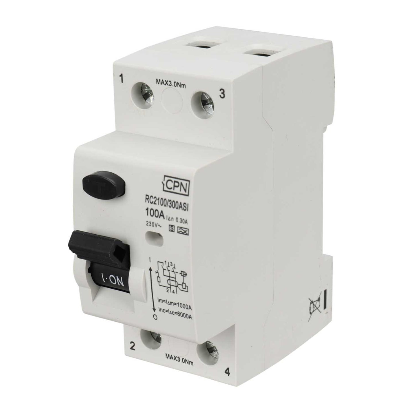 Cudis 100A 2 Pole 300mA Type A Time Delay RCD