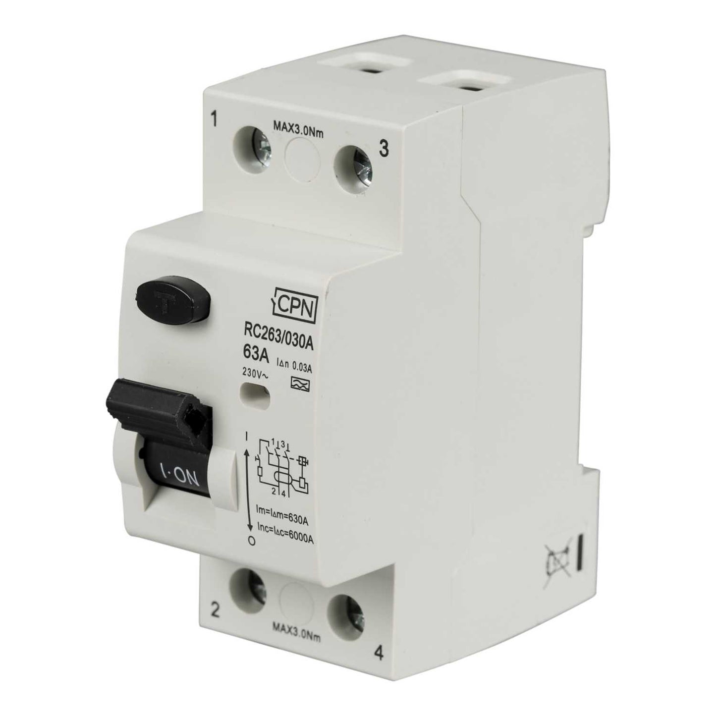 Cudis 63A 2 Pole 30mA Type A RCD