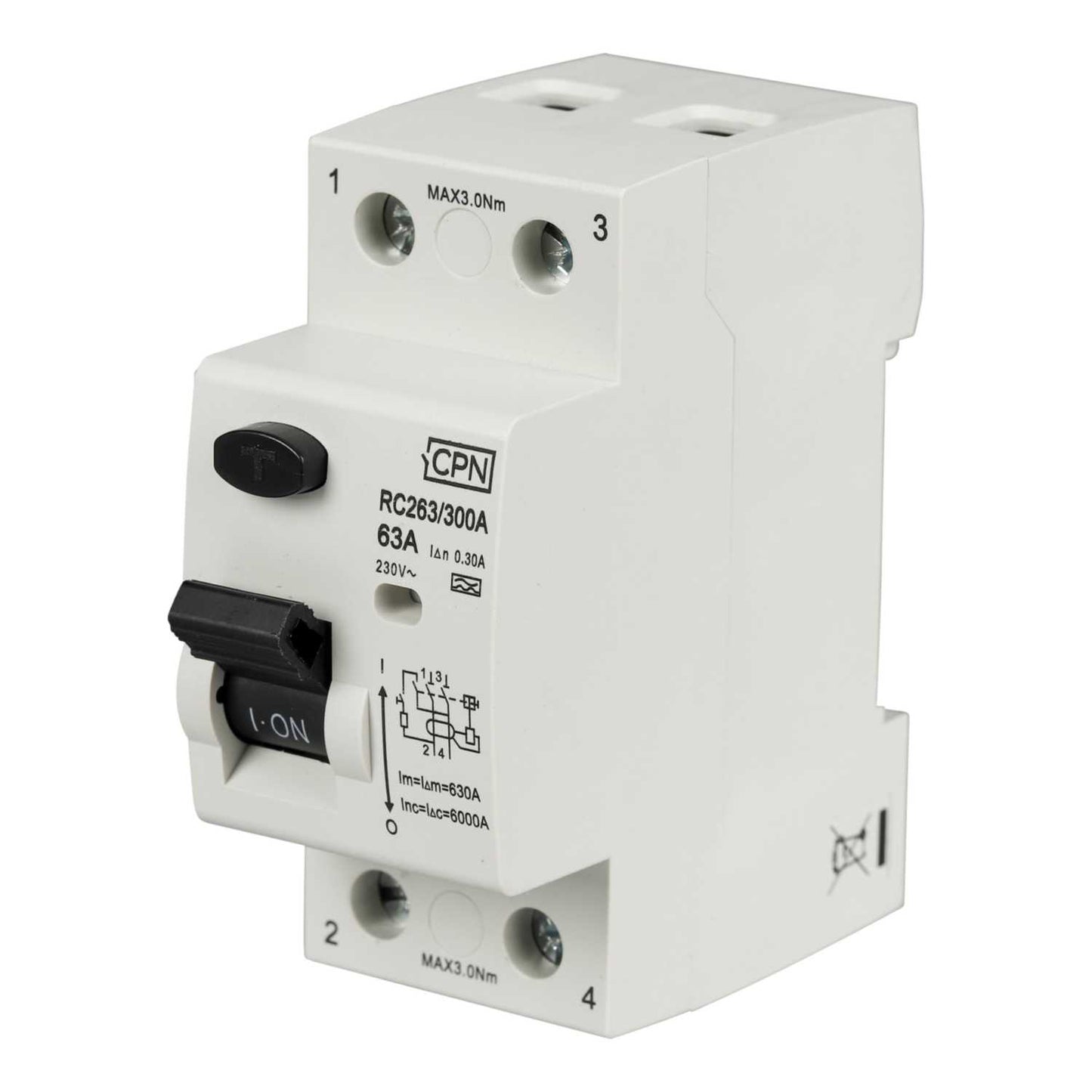 Cudis 63A 2 Pole 300mA Type A RCD