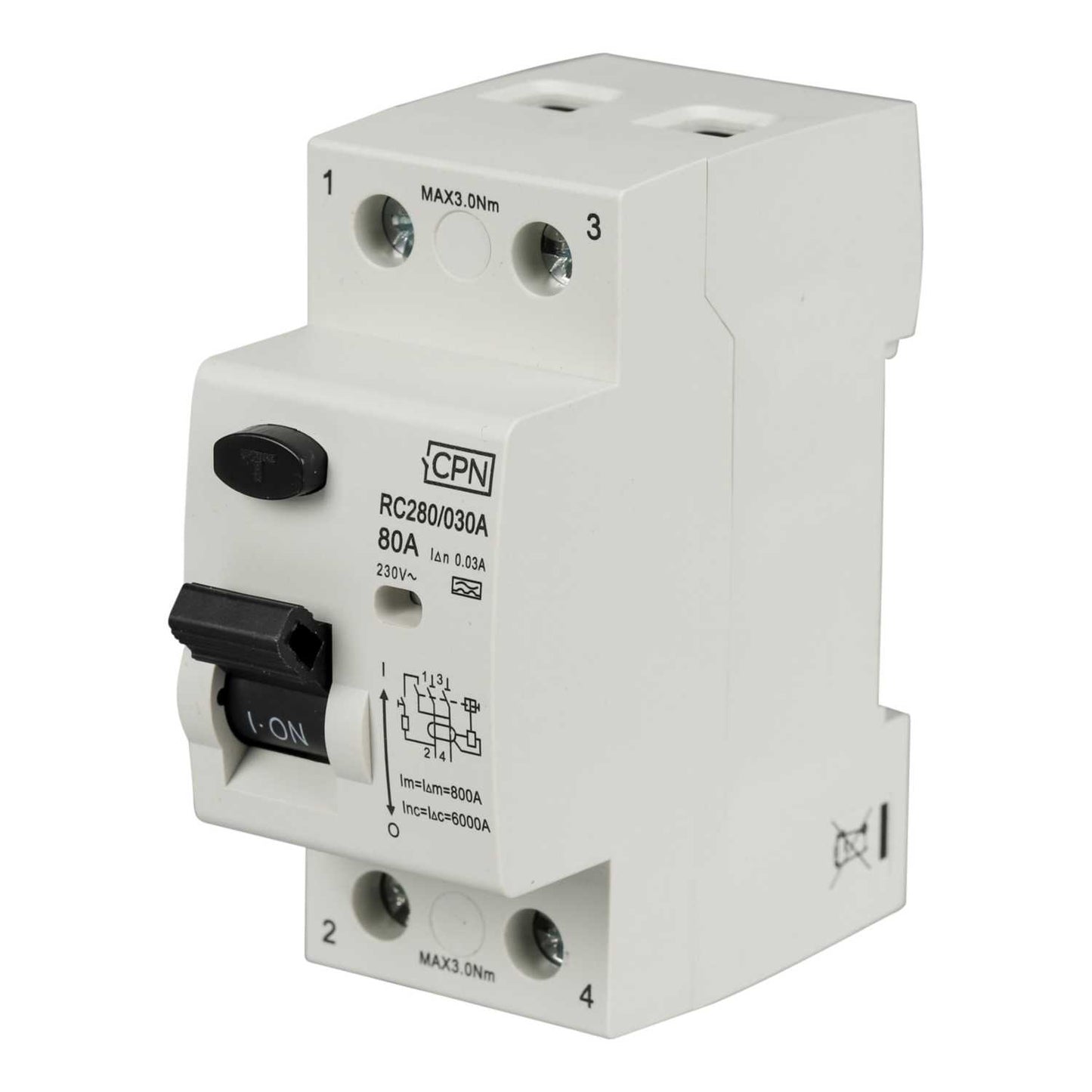Cudis 80A 2 Pole 30mA Type A RCD