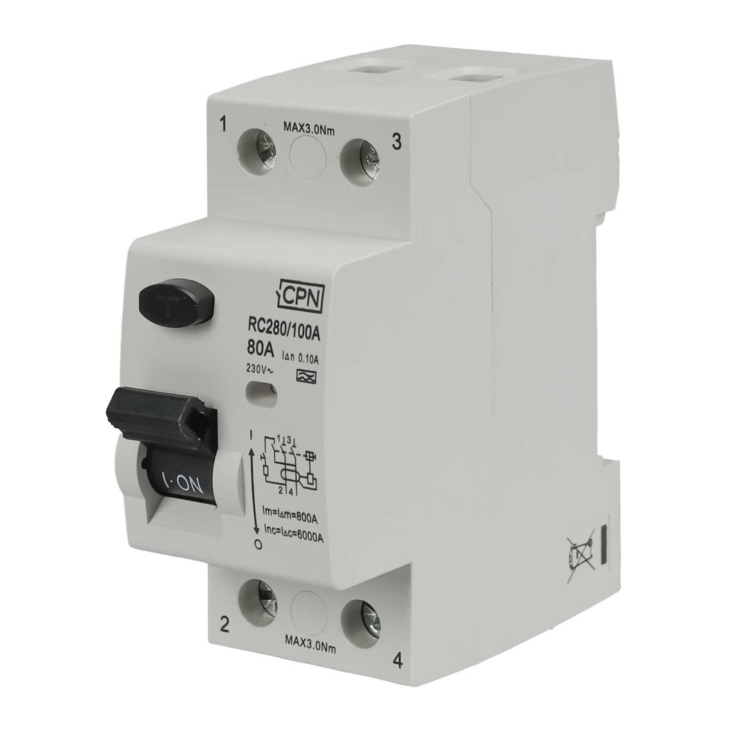 Cudis 80A 2 Pole 100mA Type A RCD