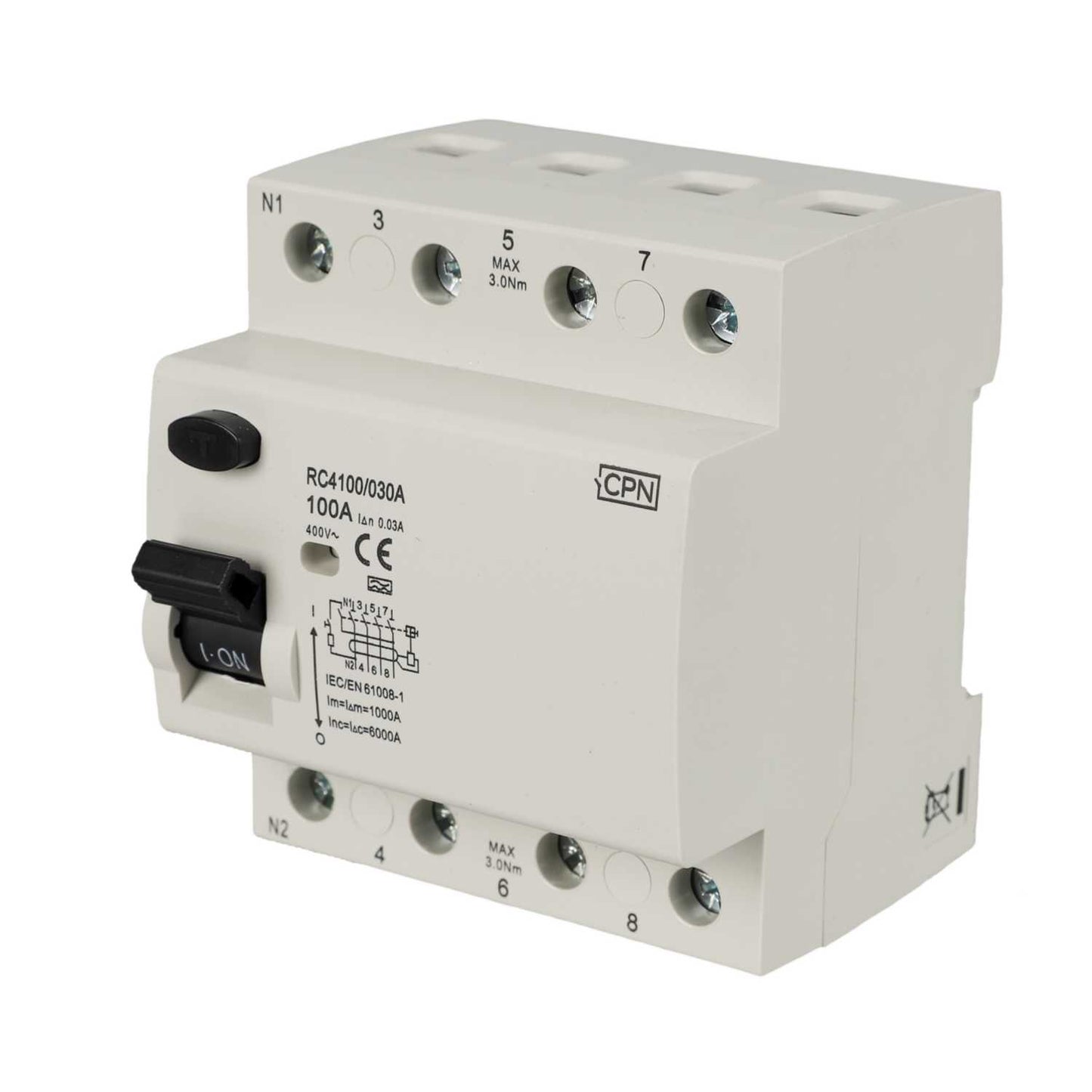 Cudis 100A 4 Pole 30mA Type A RCD
