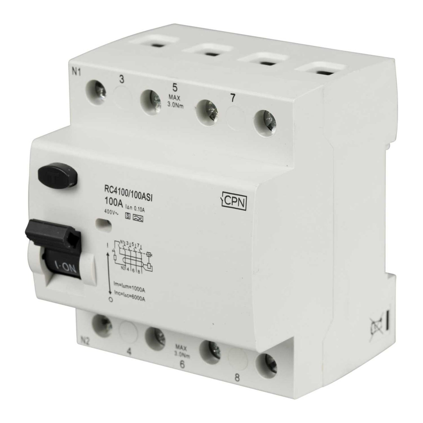 Cudis 100A 4 Pole 100mA Type A Time Delay RCD