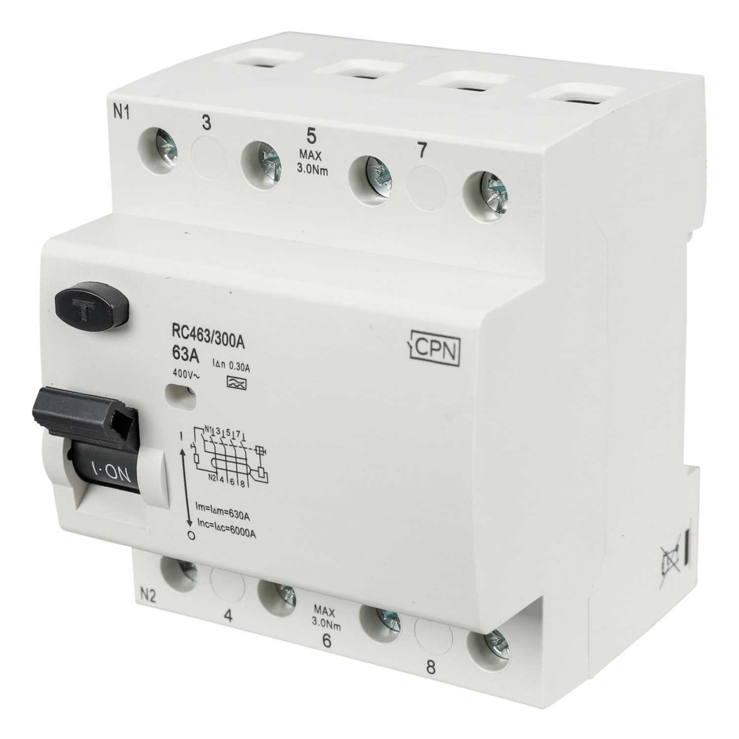 Cudis 63A 4 Pole 300mA Type A RCD