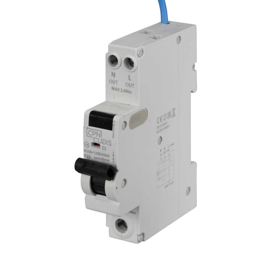 Cudis Rosn 25A 1P+N 1 Module B Curve 6kA 30mA Type A Rcbo