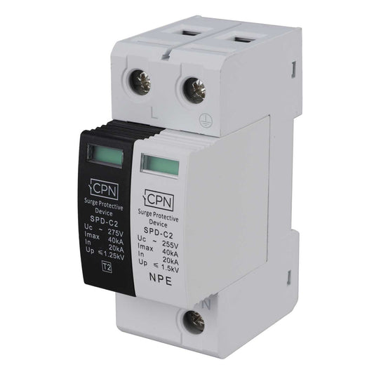 Cudis 40kA 2 Module Single Pole and Neutral Type 2 Surge Protector