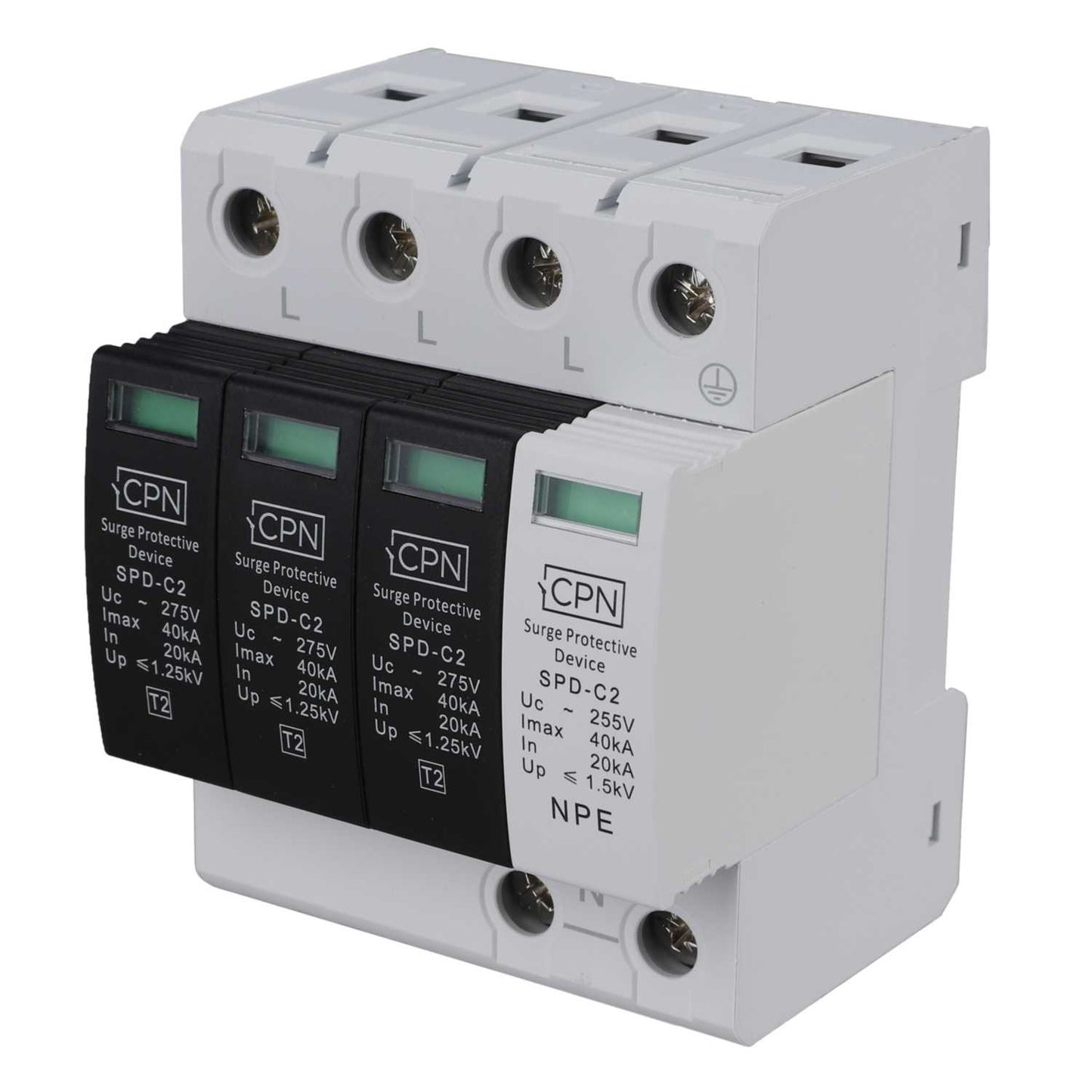 Cudis 40kA 4 Module 3 Pole and Neutral Type 2 Surge Protector