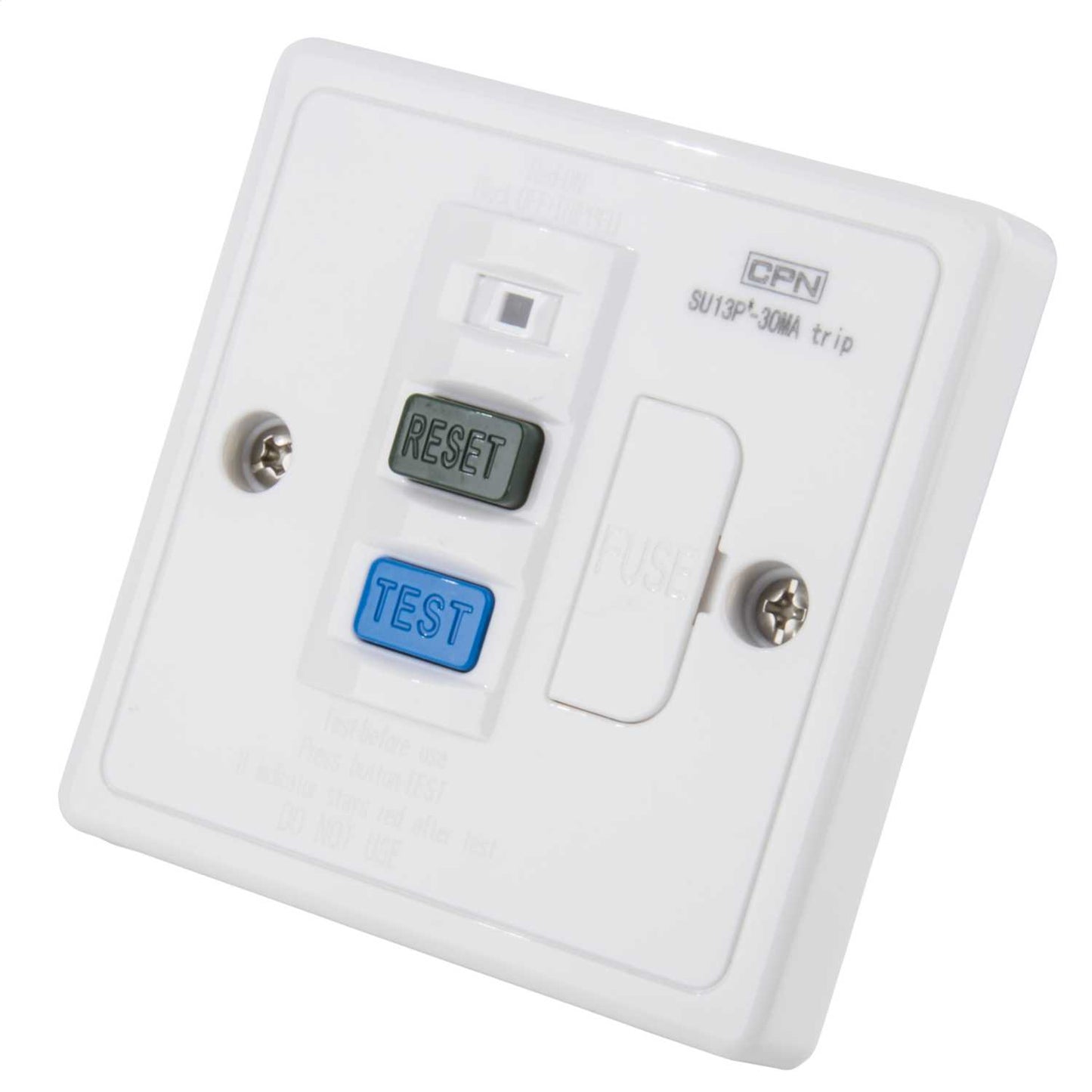 Cudis 13A RCD Fused Spur 30mA White
