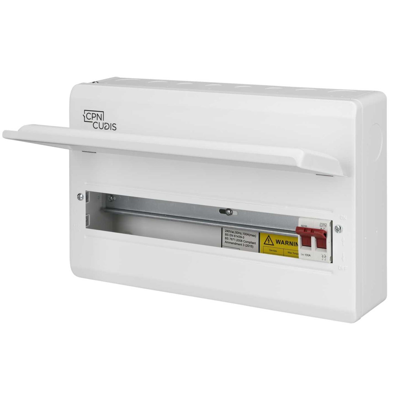 Cudis 16 Way 100A Isolator Incomer Metal Clad Consumer Unit