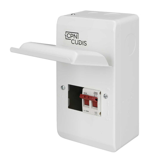 Cudis 2 Way 100A Isolator Incomer Metal Clad Consumer Unit