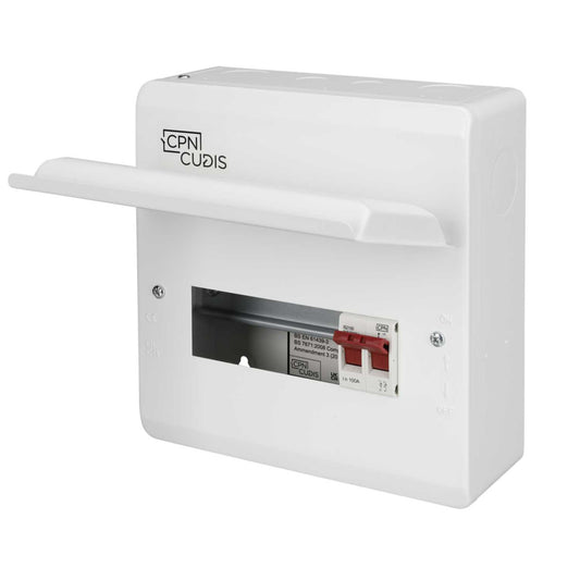 Cudis 6 Way 100A Isolator Incomer Metal Clad Consumer Unit