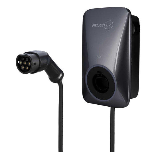 Project EV Apex 22kW Pro Earth AC Wall Charger with 32A Type 2 Tethered Lead