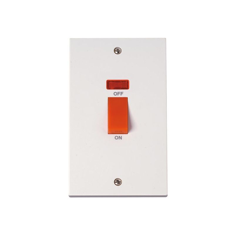 CLICK PRW203 2G 45A VERTICAL COOKER SWITCH NEON