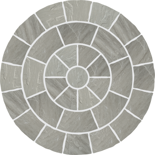 GLOBAL STONE (SCOTLAND) NATURAL SANDSTONE CIRCLE 2.8m CASTLE GREY CGSC2800
