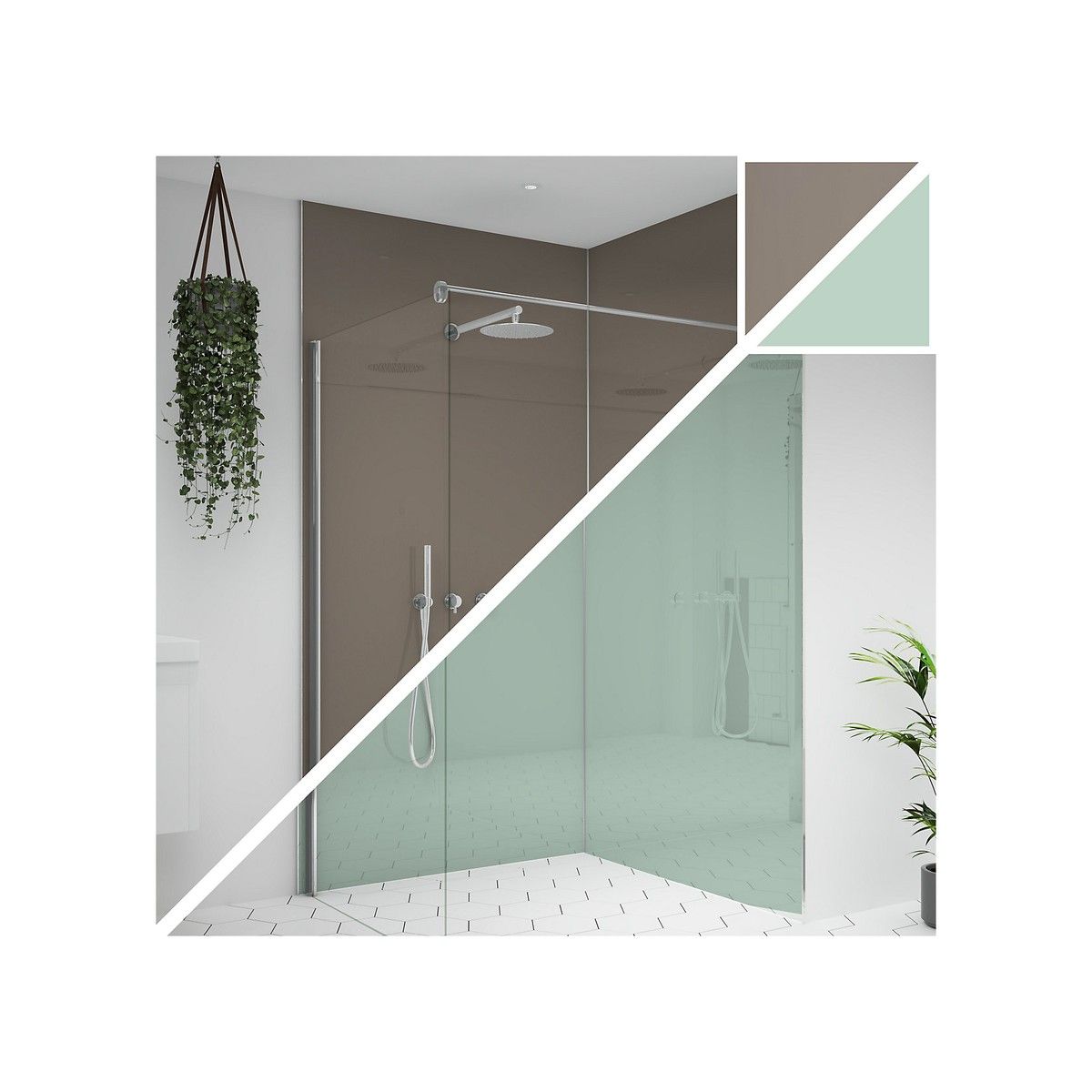 WETWALL ALLOY PANEL 4 x 600 x 2440mm TERRA GREY/SEABREEZE GREEN SWA-TGSG-2440X600X4