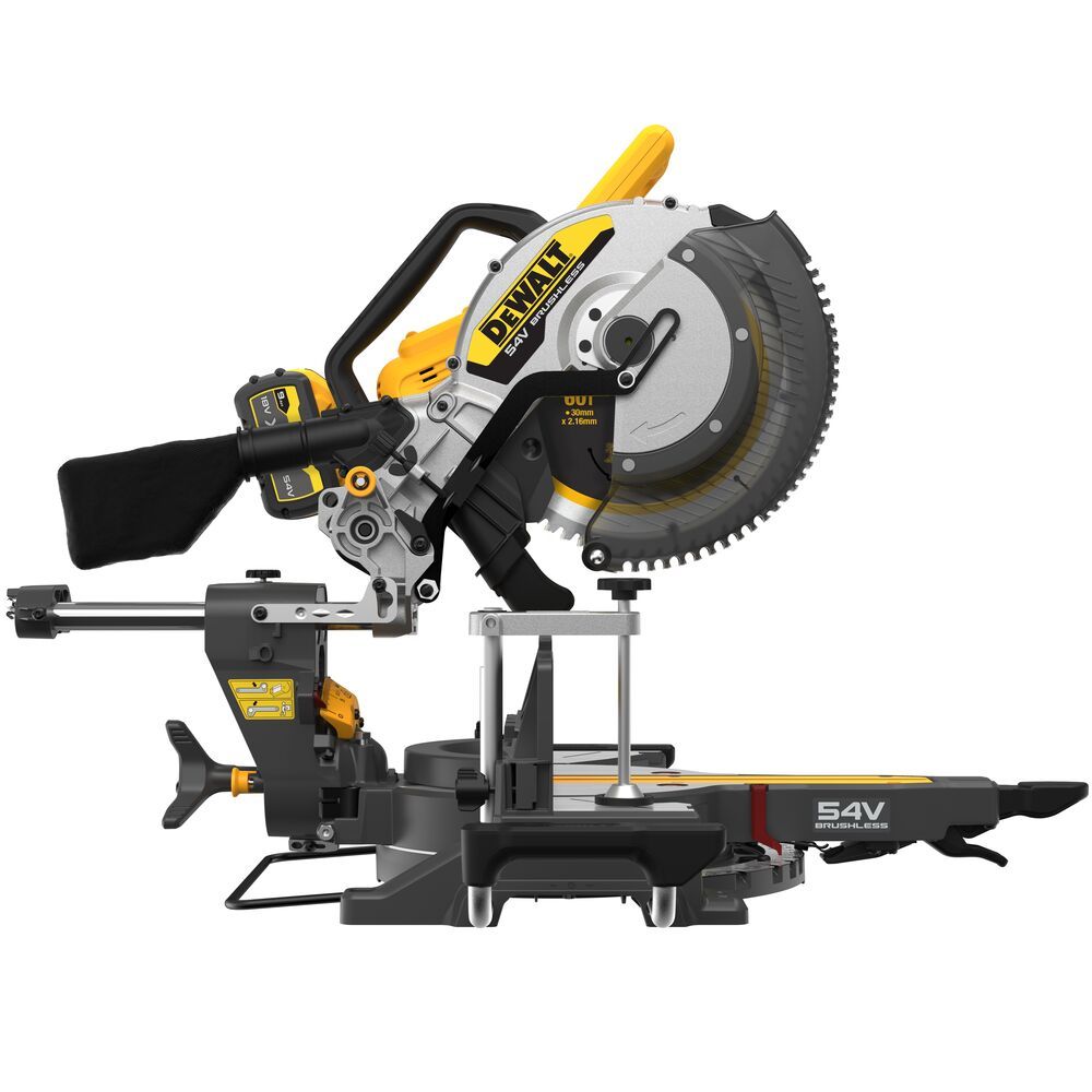DEWALT DCS781X2-GB 54v XR FLEXVOLT 305mm SLIDE MITRE SAW 2 x 9.0AH BATTERIES & CHARGER & DE7260