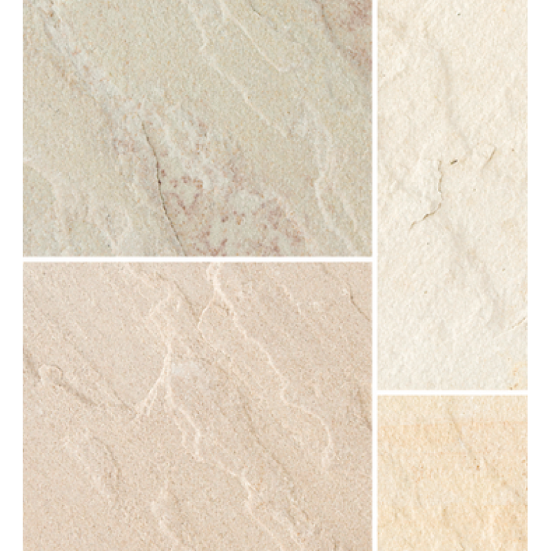 BRADSTONE NATURAL SANDSTONE PAVING 600 x 300 x 22mm FOSSIL BUFF 07600