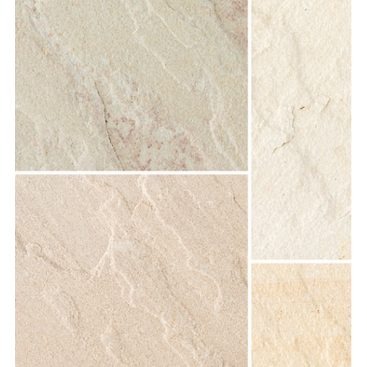 BRADSTONE NATURAL SANDSTONE PAVING 600 x 300 x 22mm FOSSIL BUFF 07600