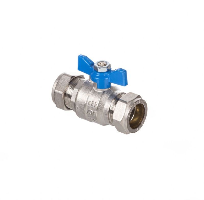 ALTECNIC BALLVALVE C/W BUTTERFLY HANDLE CXC 15mm BLUE AI-373115