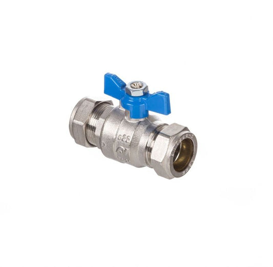 ALTECNIC BALLVALVE C/W BUTTERFLY HANDLE CXC 15mm BLUE AI-373115