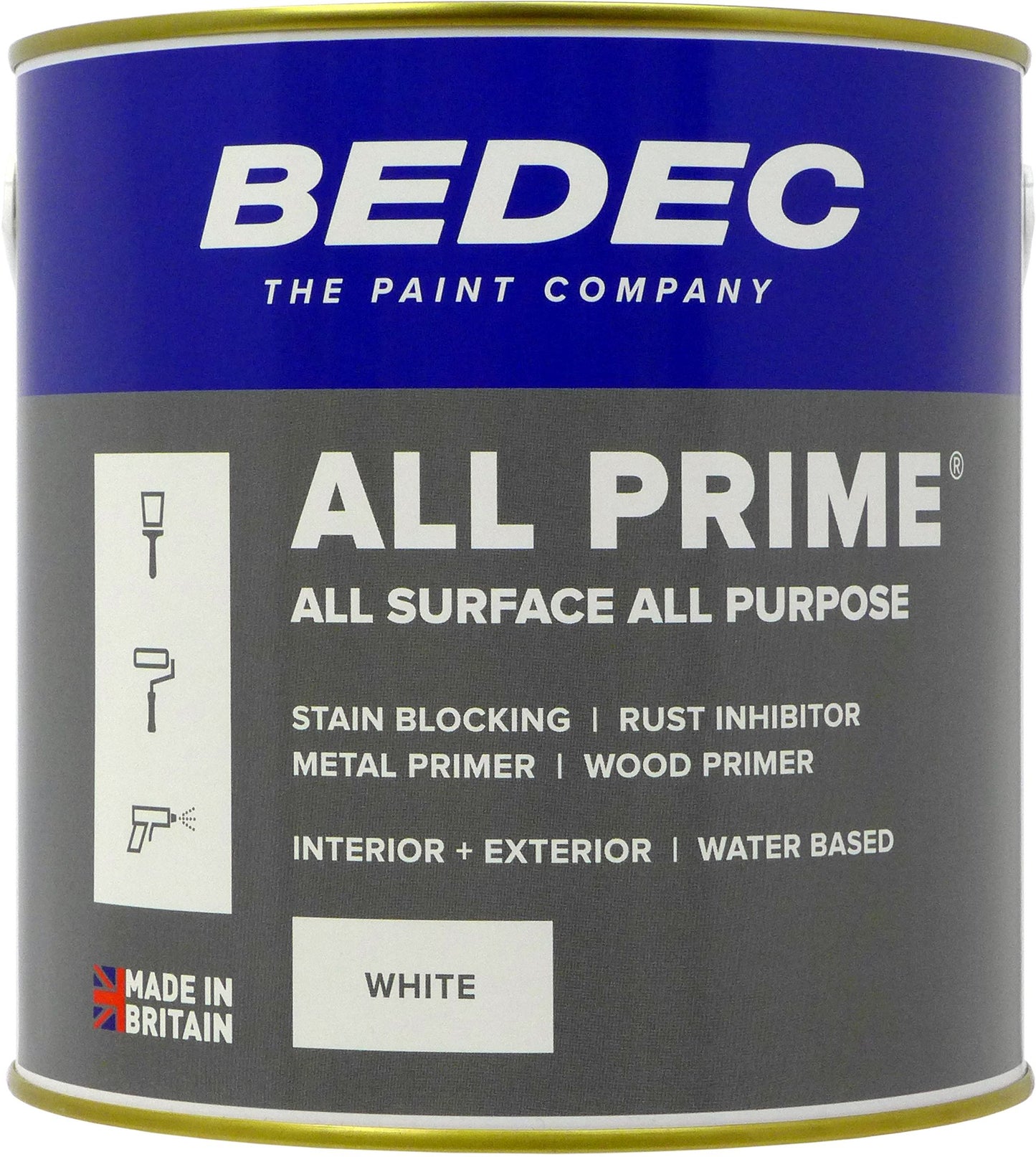 BEDEC ALL PRIME ALL SURFACE PRIMER 2.5l WHITE BEDE2PR0002/40