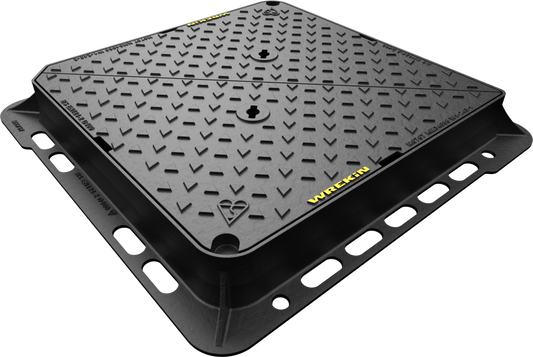 WREKIN (A243/A736) 675 x 675 x 100mm D/IRON DBL /TRI COVER & FRAME D400 TRISTAR DMT0D4/6767/KT