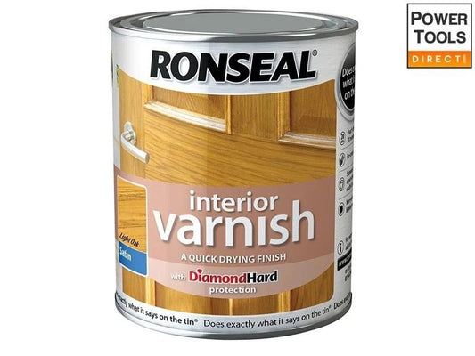 RONSEAL INTERIOR VARNISH 250ml SATIN LIGHT OAK 36821