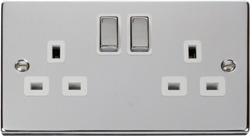 CLICK VPCH536WH 2G 13A SWITCHED SOCKET POL CHR