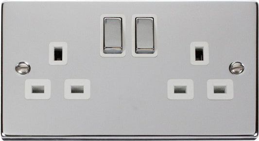 CLICK VPCH536WH 2G 13A SWITCHED SOCKET POL CHR