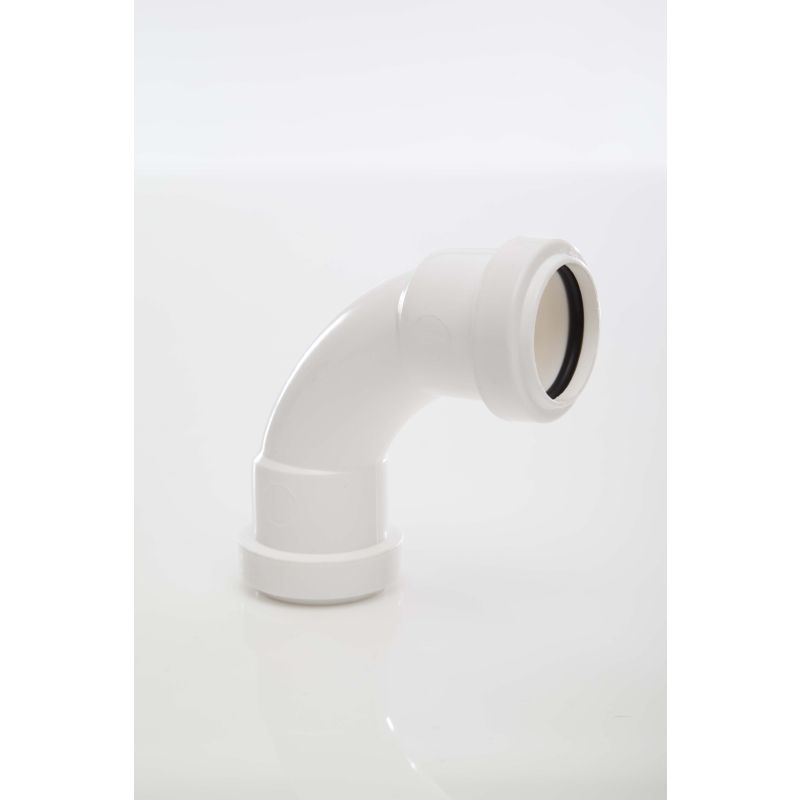 POLYPIPE P/FIT WASTE SWEPT BEND 32mm x 91.25deg WP13W WHITE
