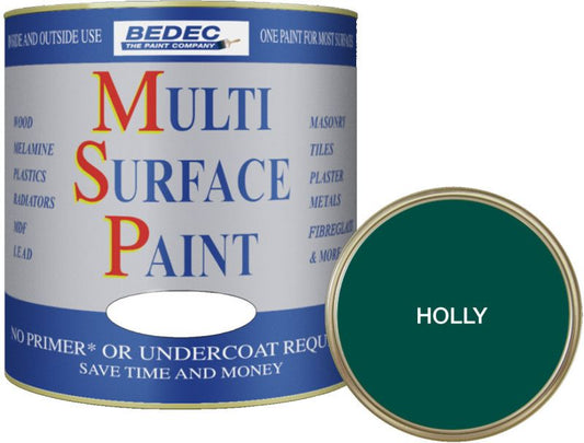 BEDEC SOFT GLOSS MULTI SURFACE PAINT 250ml HOLLY BEDE2KA1184/15