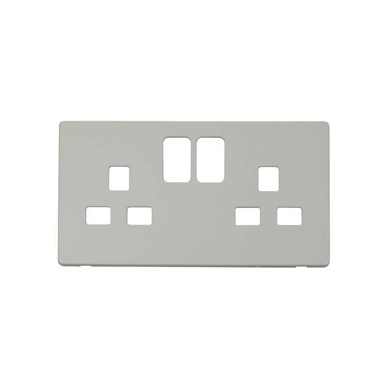 CLICK SCP436PW 2G 13A SW SOCKET PLATE POLAR WHITE