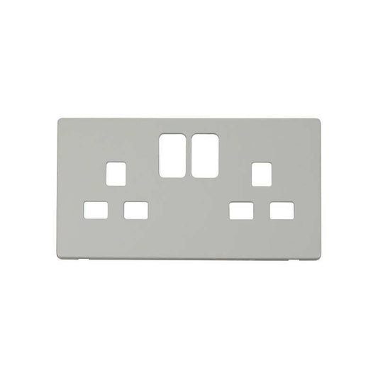 CLICK SCP436PW 2G 13A SW SOCKET PLATE POLAR WHITE