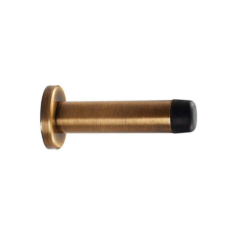 WALL MOUNTED CYLINDER DOORSTEP WITH ROSE BOXED ANTIQUE BRASS AA21AB